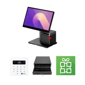 iMin Swan 2 POS Bundle | 15” Touch screen, 80mm Receipt Printer, SumUp Air Card Reader and Standard Cash Drawer