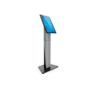 Elo Wallaby Self-Service Floor Stand with Integrated Printer | Black/White, Base, Top - Image 2