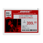 Opticon SE-1160R display on a retail fixture showing product details and pricing