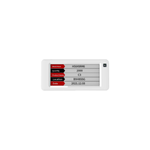 Opticon SE-290 displays mounted on shelf edges showing location and item data